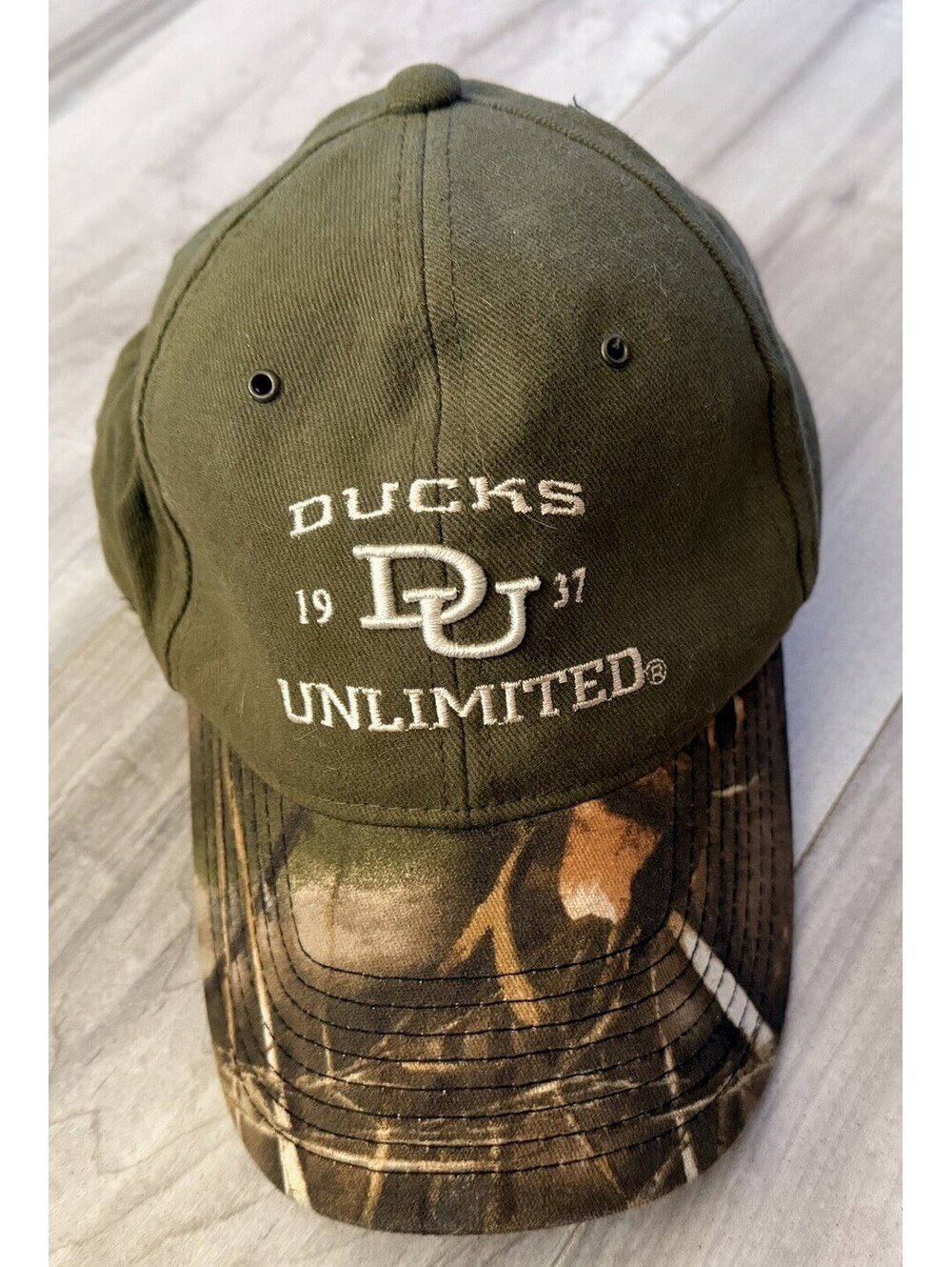Hat Cap Licensed Ducks Unlimited Camouflage  Embroidered Hunting Adjustable